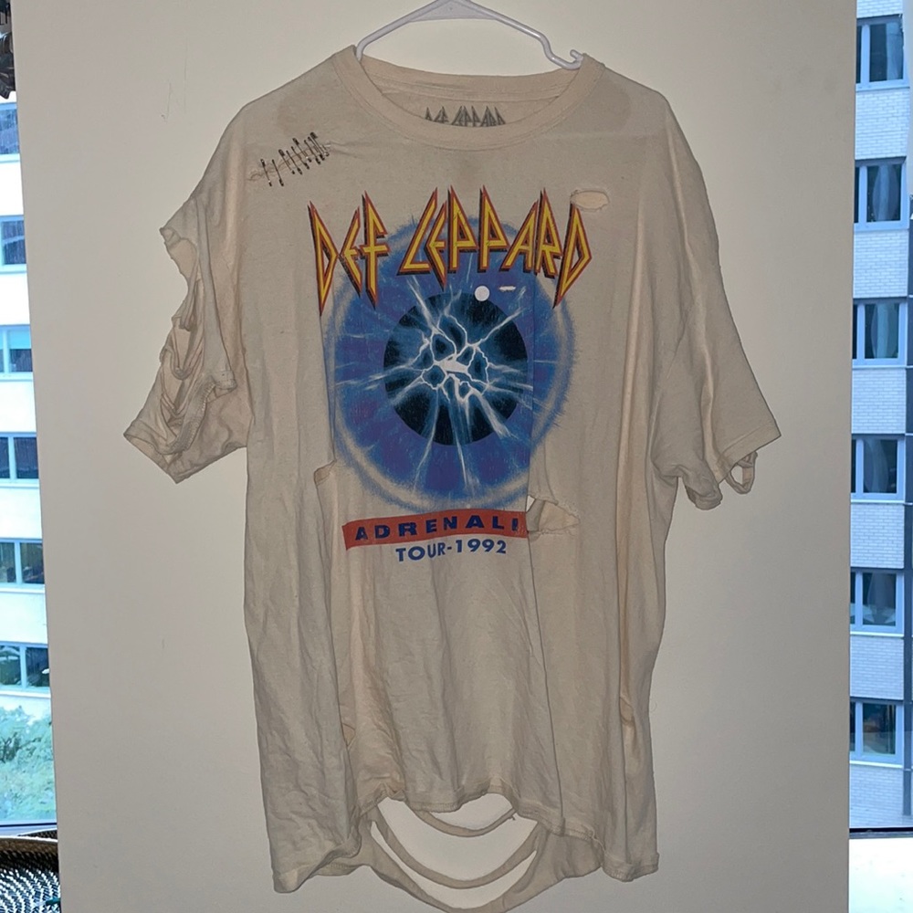Vintage Style Def Leppard Over Sized T-Shirt